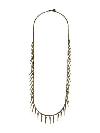 Pre-owned Ben-amun Cascading Spiked Necklace, 36" In Multicolor