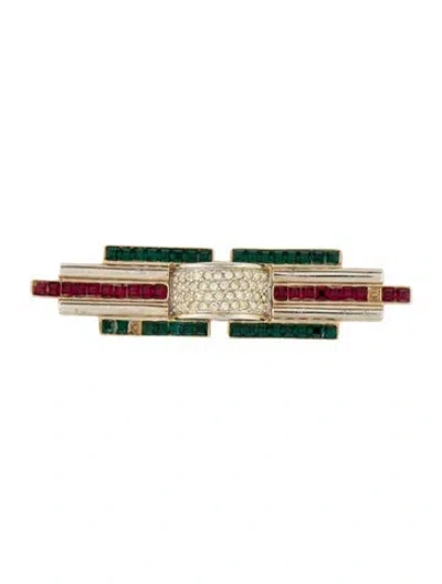 Pre-owned Ben-amun Crystal Brooch Pin In Multi