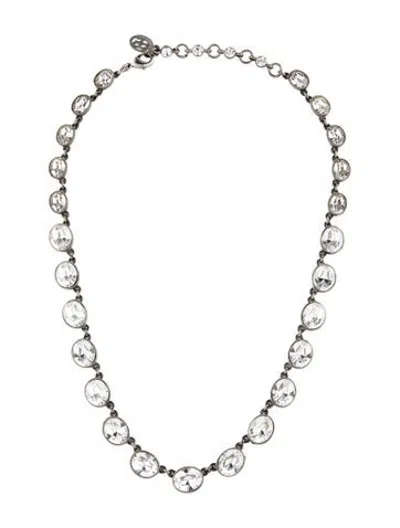 Pre-owned Ben-amun Crystal Station Necklace, 17" In Multicolor