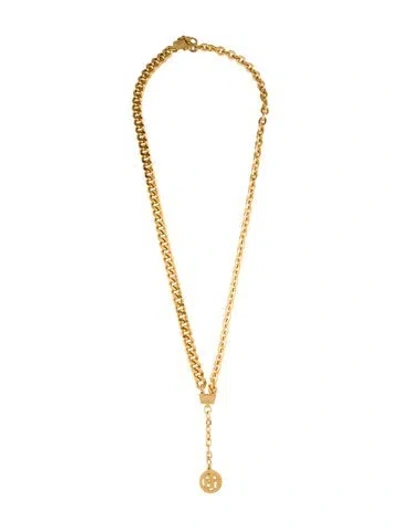 Pre-owned Ben-amun Double Strand Curb Chain Necklace, 19.5" In Multi