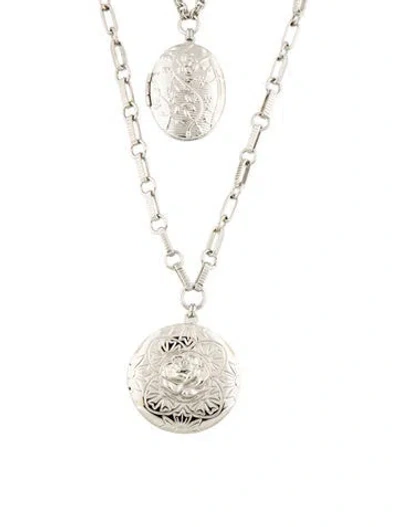 Pre-owned Ben-amun Double Strand Pendant Necklace, 29" In Multicolor