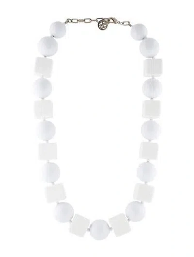 Pre-owned Ben-amun Geometric Resin Bead Necklace In Multi