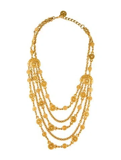 Pre-owned Ben-amun "helen Of Troy" Multi Layer Collar Necklace, 18"