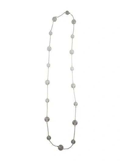 Pre-owned Ben-amun Long Bead Station Necklace, 55" In Transparent