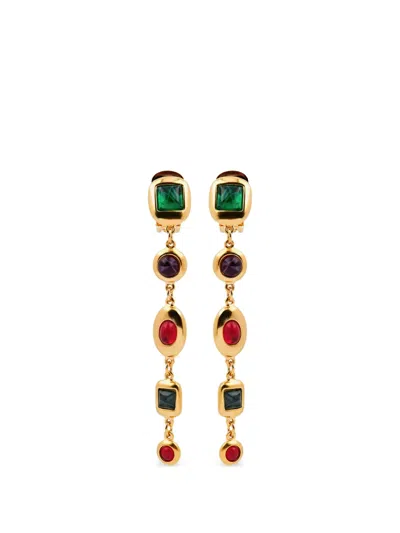 Ben-amun Lucrecia Glass-embellished Drop Earrings In Multi