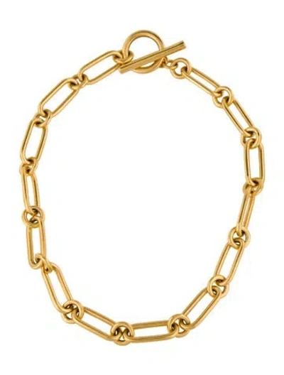 Pre-owned Ben-amun Paperclip Linked Chain Necklace, 17" In Multi