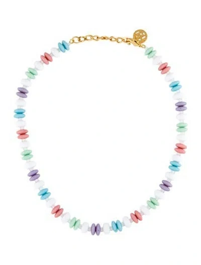 Pre-owned Ben-amun Resin Multicolor Bead Strand Necklace, 19"