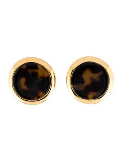 Pre-owned Ben-amun Resin Tortoiseshell Earrings In Brown