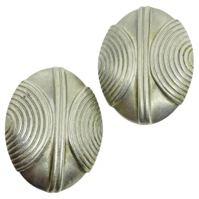 Pre-owned Ben-amun Vintage Ben Amun Signed Silver Tone Modernist Designer Clip On Earrings In Multi
