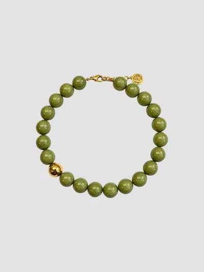 Ben-amun Women's Goldtone & Resin Beaded Necklace In Green