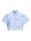 Benaras By Citrus Embellished-fish Shirt In Blue