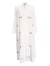 Benaras By Citrus Embroidered Fish Shirt Dress In Animal Print