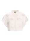 Benaras By Citrus Palm-tree Linen Shirt In Multi