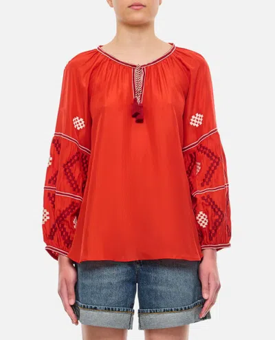 Benaras By Citrus Valentina Westend Blouse In Red