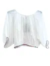 Benaras By Citrus Womens Jungle Crop Top In White Multi In White