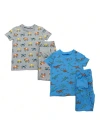 Benben Babies'  2 Pack Boys' Pajamas In Blue Dinosaurs/trucks