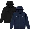 Benben 2 Pack Mens Heavyweight Zip Hoodie Jacket In Black