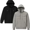 Benben 2 Pack Mens Heavyweight Zip Hoodie Jacket In Black