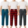 Benben 3 Pack Mens Flannel Pajamas Pants Ultra Soft In Gray