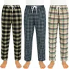 Benben 3 Pack Mens Flannel Pajamas Pants Ultra Soft In Red