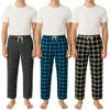 Benben 3 Pack Mens Flannel Pajamas Pants Ultra Soft In Sand