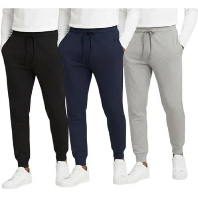 Benben 3 Pack Mens Ultra Soft Fleece Joggers Sweatpants In Blue