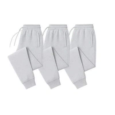 Benben 3 Pack Mens Ultra Soft Fleece Joggers Sweatpants In Gray