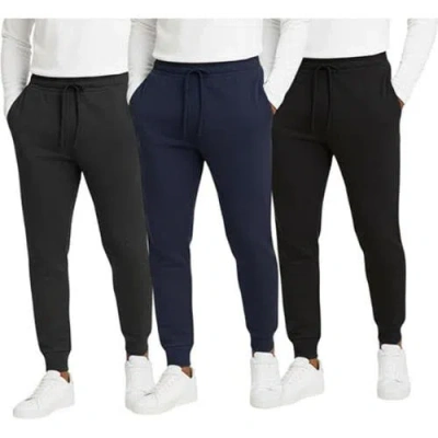 Benben 3 Pack Mens Ultra Soft Fleece Joggers Sweatpants In Multi