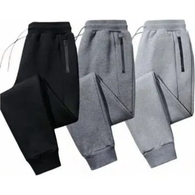 Benben 3 Pack Mens Ultra Soft Zipper Pocketfleece Joggers In Multi