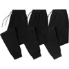 Benben 3 Pack Ultra Soft Fleece Jogger Sweatpants In Black