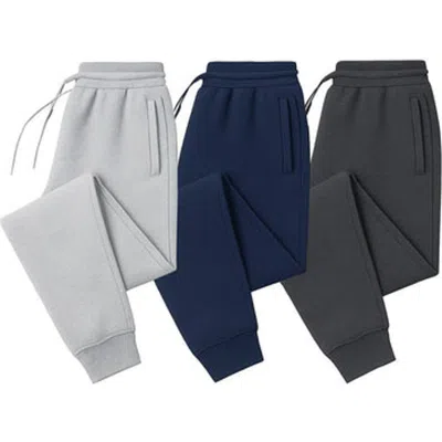 Benben 3 Pack Ultra Soft Fleece Jogger Sweatpants In Multi