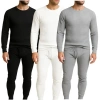Benben 3 Pack Waffle Knit Thermal Loungewear Set In Gray