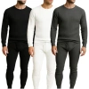 Benben 3 Pack Waffle Knit Thermal Loungewear Set In Gray