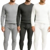 Benben 3 Pack Waffle Knit Thermal Loungewear Set In Multi