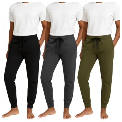 Benben 3 Pack Womens Ultra Soft Fleece Sweatpants Joggers In Multi