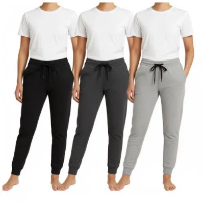 Benben 3 Pack Womens Ultra Soft Fleece Sweatpants Joggers In Multi