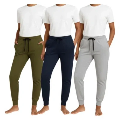 Benben 3 Pack Womens Ultra Soft Fleece Sweatpants Joggers In Multi