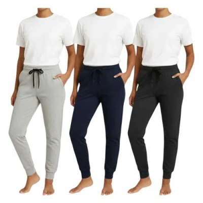 Benben 3 Pack Womens Ultra Soft Fleece Sweatpants Joggers In Multi