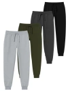 Benben 4 Pack Mens Basic Everday Joggers Ultra Soft Fleece In Animal Print
