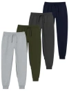 Benben 4 Pack Mens Basic Everday Joggers Ultra Soft Fleece In Animal Print
