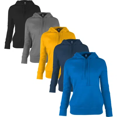 Benben 5 Pack Women Slim Cut Pullover Hoodie Tech Fleece Figure-flattering In Multi