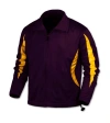 Benben Crescent Tricot Winter Jacket In Purple