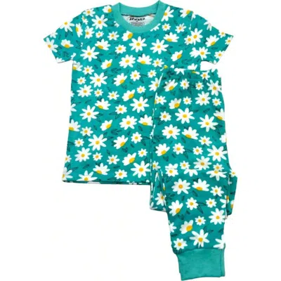 Benben Kids'  Girl's Shortsleeve Pajama Set In Green