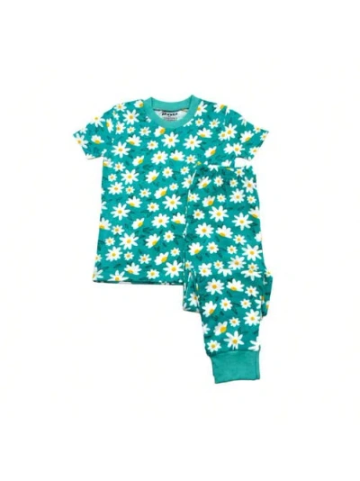 Benben Babies'  Girl's Shortsleeve Pajama Set In Green