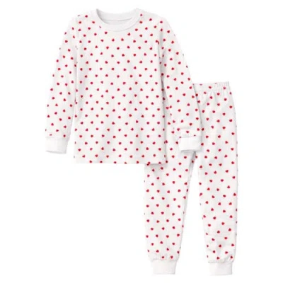 Benben Kids'  Girls Long Sleeve Pajamas Set In Red