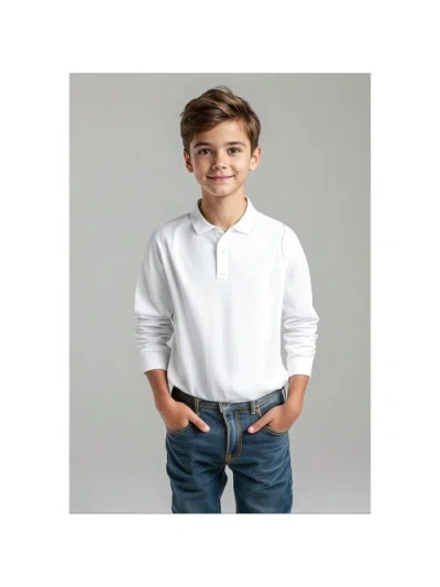 Benben Kid's Pique Polo In White