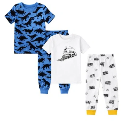 Benben Kids And Toddlers Boys 2 Pack Short Sleeve Pajama Sets Snug Fitted Ultra Soft