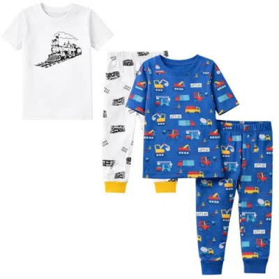 Benben Kids And Toddlers Boys 2 Pack Short Sleeve Pajama Sets Snug Fitted Ultra Soft In Multi