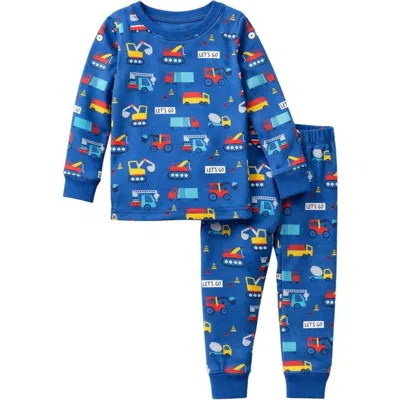Benben Kids Toddler Boy Long Sleeve Pajamas Set Snug Fit Soft & Stylish Cozy Comfortable Sleepwear S In Blue