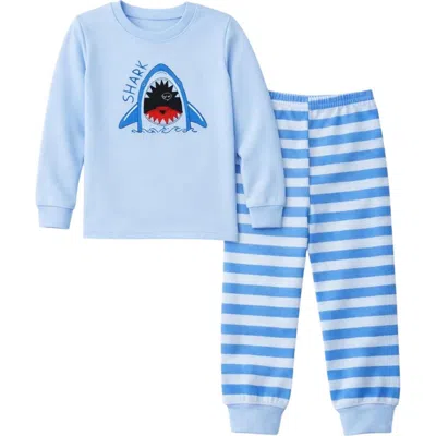 Benben Kids Toddler Boy Long Sleeve Pajamas Set Snug Fit Soft & Stylish Cozy Comfortable Sleepwear S In Blue
